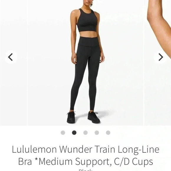 Lululemon size 6 wunder train long line bra - Picture 4 of 5